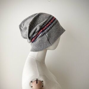 joodito origami crown merino wool sweater hat bucket beanie cap heather gray eco
